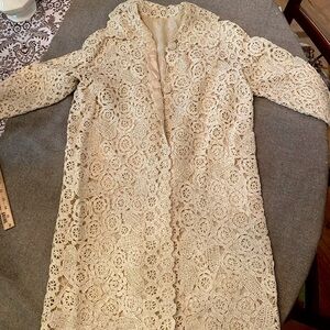 Chic Cream Lace Overlay